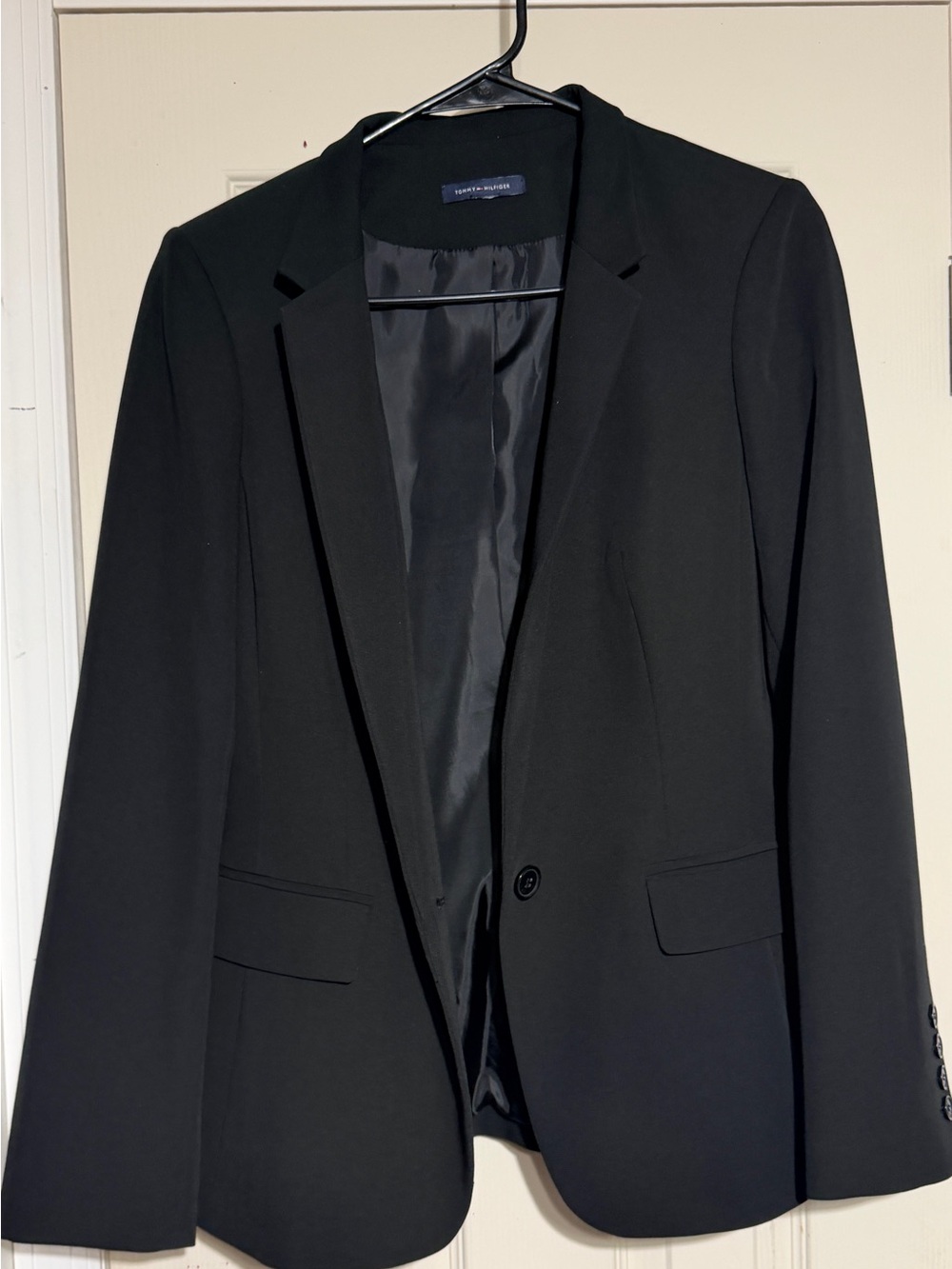 Tommy Hilfiger Black Single-Button Women's Blazer